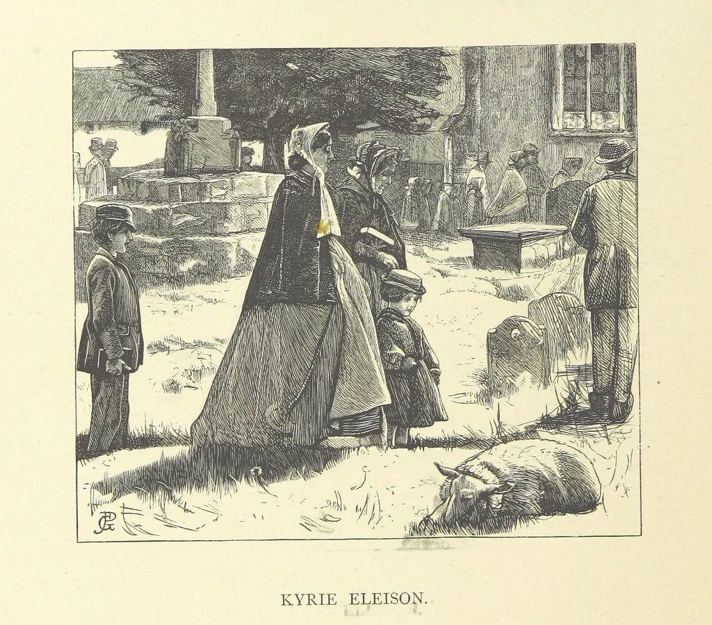An illustration from Picture Posies. Poems chiefly by living authors, and drawings by F. Walker, J. W. North, A. B. Boughton [and others] ... Engraved by Dalziel Brothers, 1874, leaf 244
