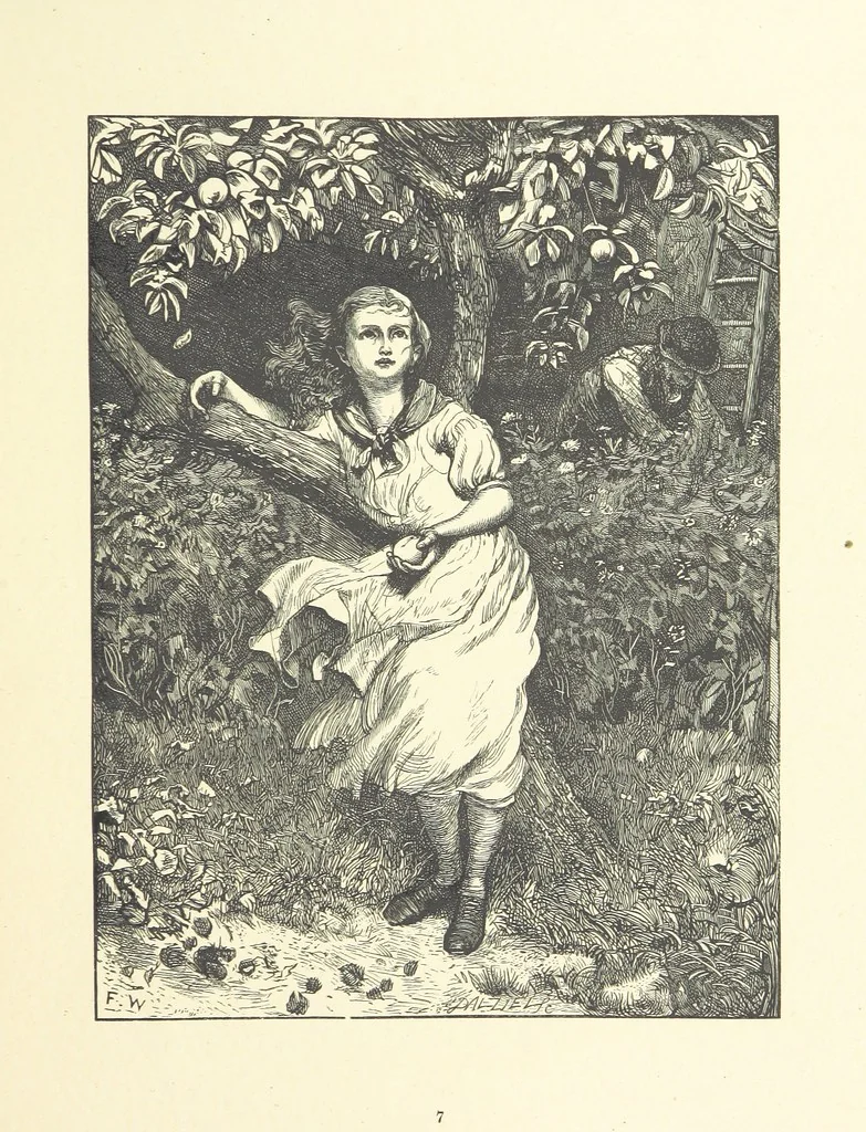 An illustration from Picture Posies. Poems chiefly by living authors, and drawings by F. Walker, J. W. North, A. B. Boughton [and others] ... Engraved by Dalziel Brothers, 1874, leaf 29
