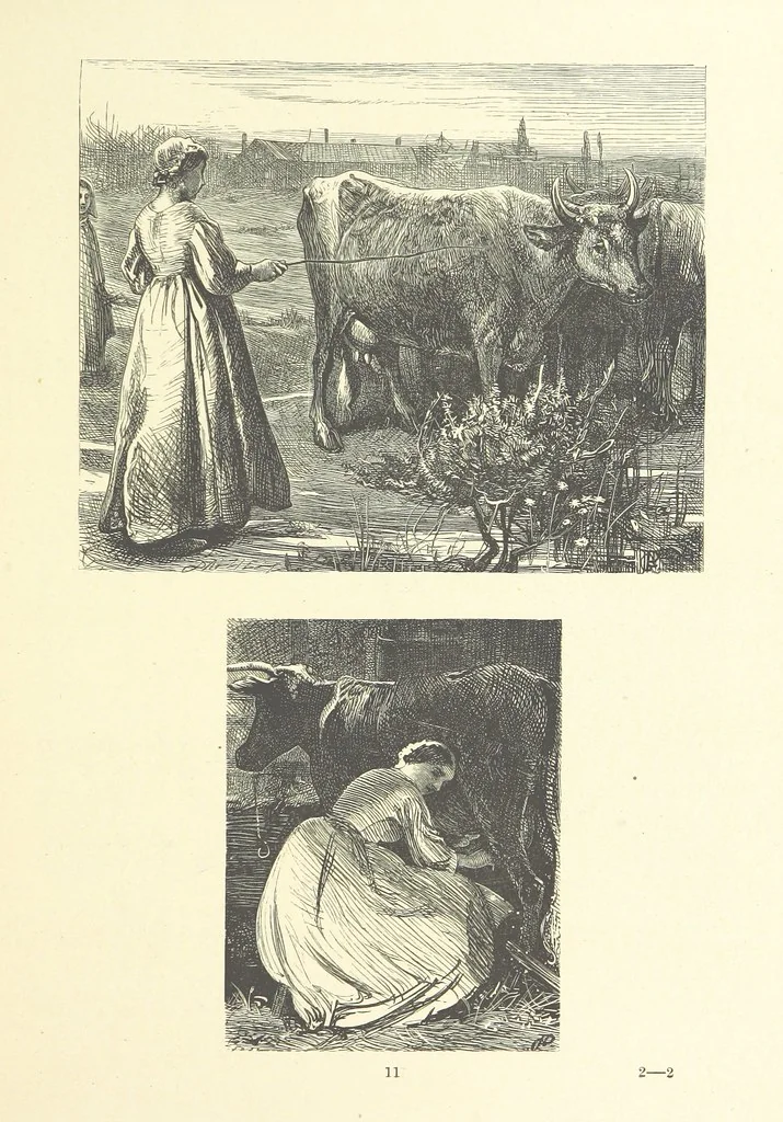 An illustration from Picture Posies. Poems chiefly by living authors, and drawings by F. Walker, J. W. North, A. B. Boughton [and others] ... Engraved by Dalziel Brothers, 1874, leaf 33