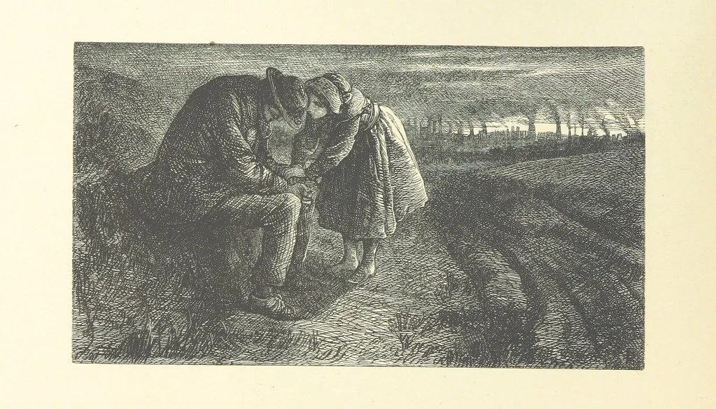 An illustration from Picture Posies. Poems chiefly by living authors, and drawings by F. Walker, J. W. North, A. B. Boughton [and others] ... Engraved by Dalziel Brothers, 1874, leaf 42