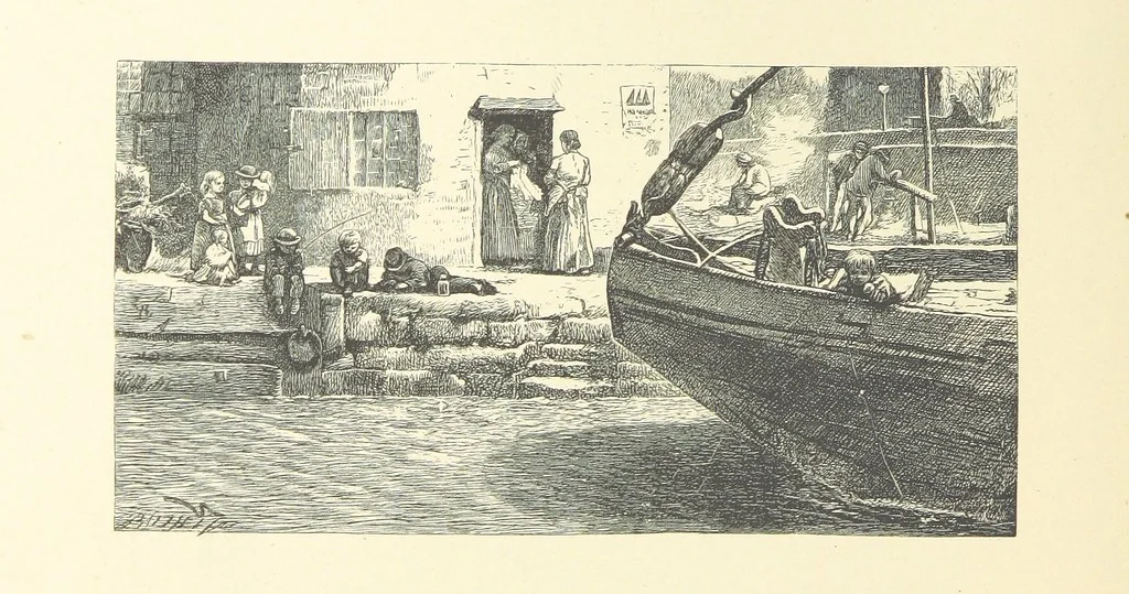 An illustration from Picture Posies. Poems chiefly by living authors, and drawings by F. Walker, J. W. North, A. B. Boughton [and others] ... Engraved by Dalziel Brothers, 1874, leaf 46