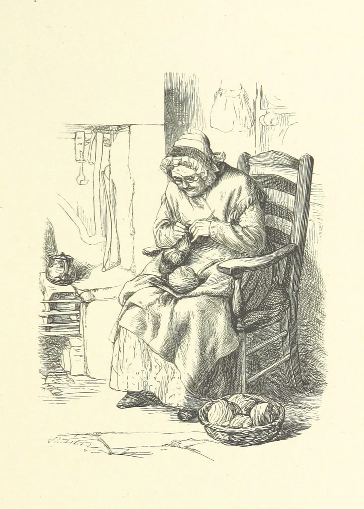 An illustration from Picture Posies. Poems chiefly by living authors, and drawings by F. Walker, J. W. North, A. B. Boughton [and others] ... Engraved by Dalziel Brothers, 1874, leaf 93