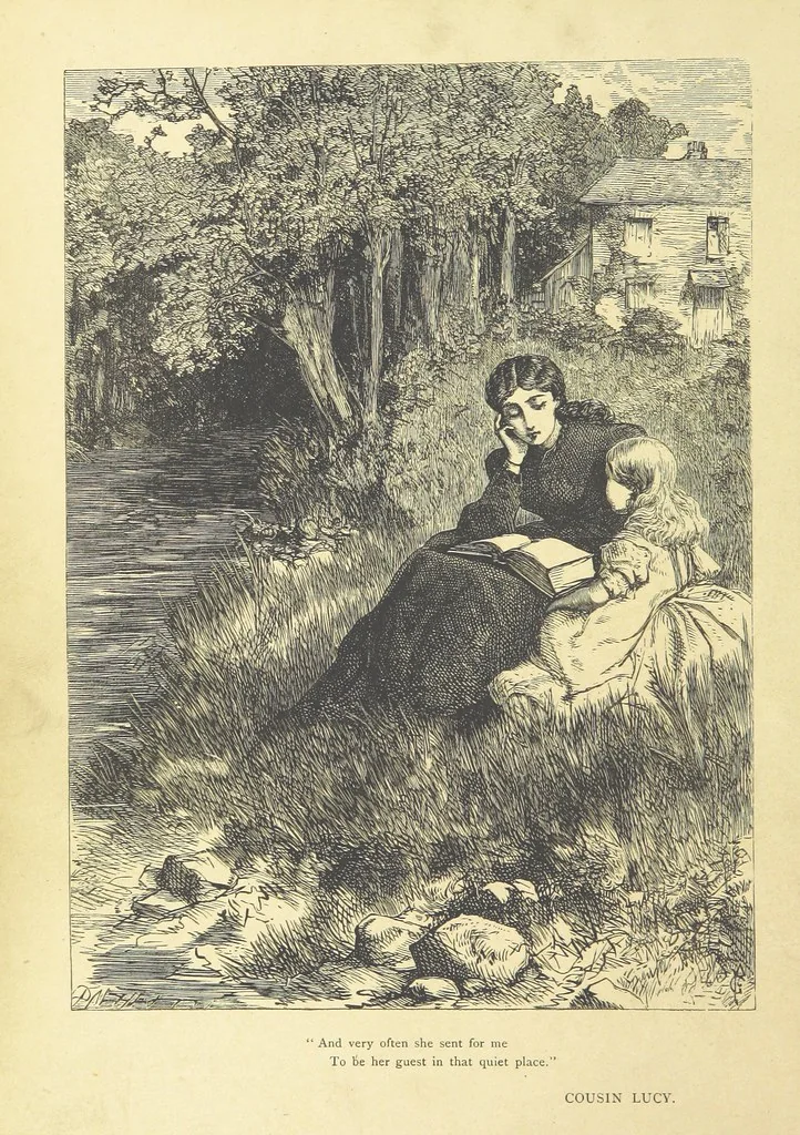 An illustration from Idyllic Pictures. Drawn by Barnes, Miss E. Edwards, P. Gray, Houghton, R. P. Leitch, Pinwell, Sandys, Small, G. Thomas, etc, 1867, leaf 10