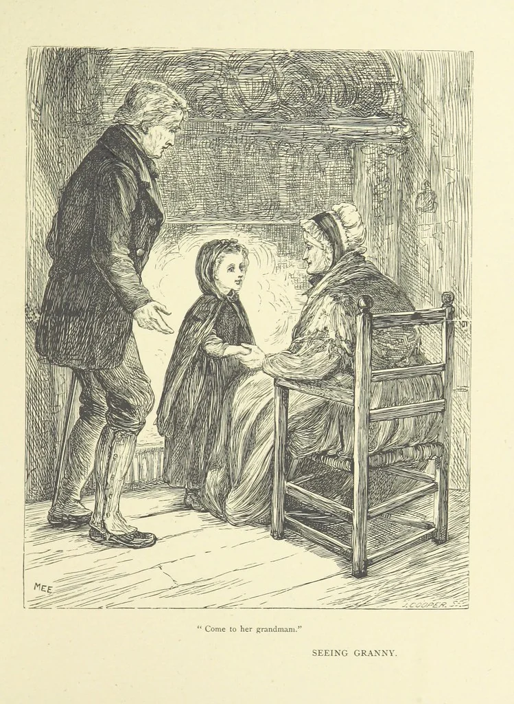 An illustration from Idyllic Pictures. Drawn by Barnes, Miss E. Edwards, P. Gray, Houghton, R. P. Leitch, Pinwell, Sandys, Small, G. Thomas, etc, 1867, leaf 125