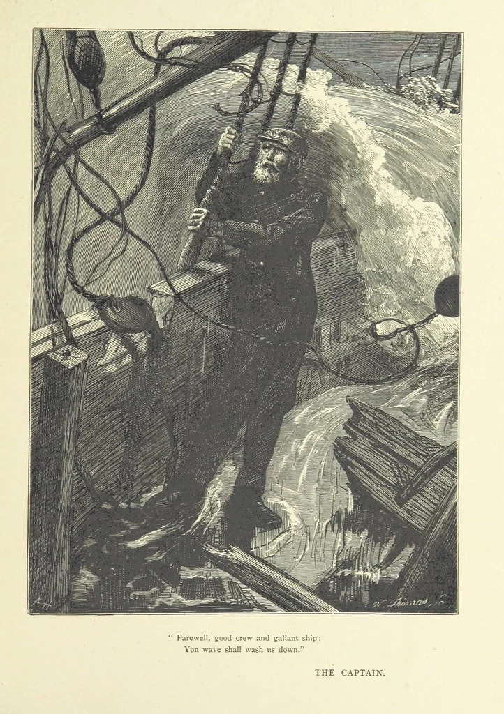 An illustration from Idyllic Pictures. Drawn by Barnes, Miss E. Edwards, P. Gray, Houghton, R. P. Leitch, Pinwell, Sandys, Small, G. Thomas, etc, 1867, leaf 161
