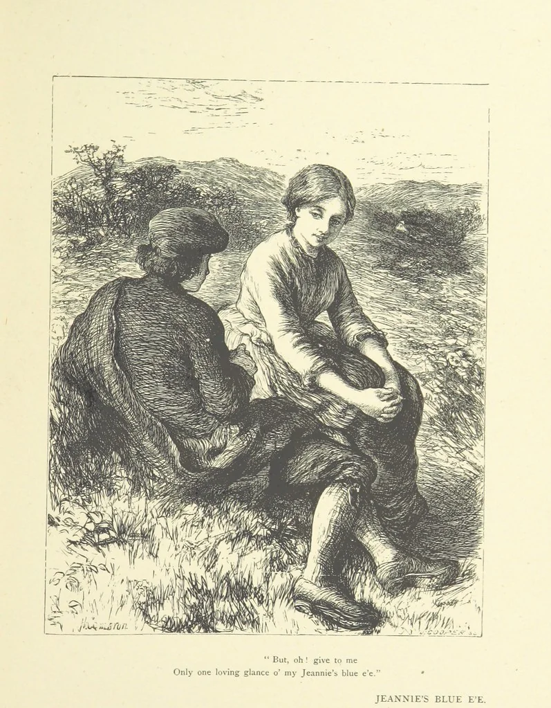 An illustration from Idyllic Pictures. Drawn by Barnes, Miss E. Edwards, P. Gray, Houghton, R. P. Leitch, Pinwell, Sandys, Small, G. Thomas, etc, 1867, leaf 45