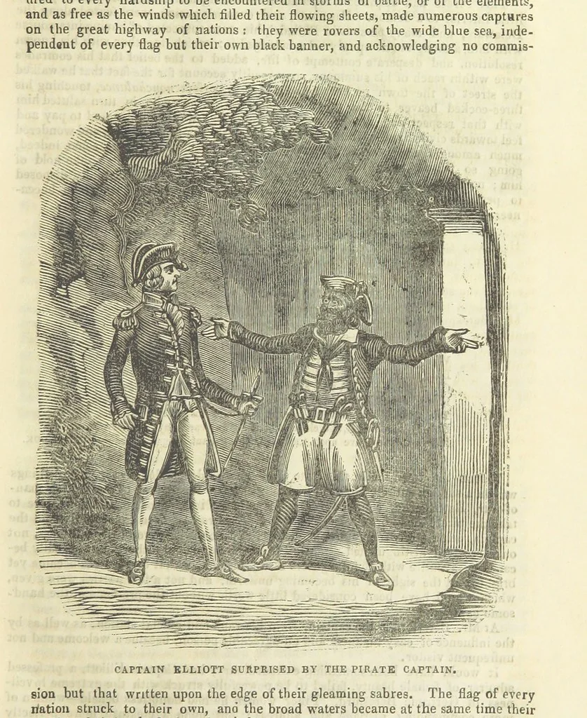 An illustration from The Black Pirate; or, the Phantom Ship. A romance, 1848, leaf 19