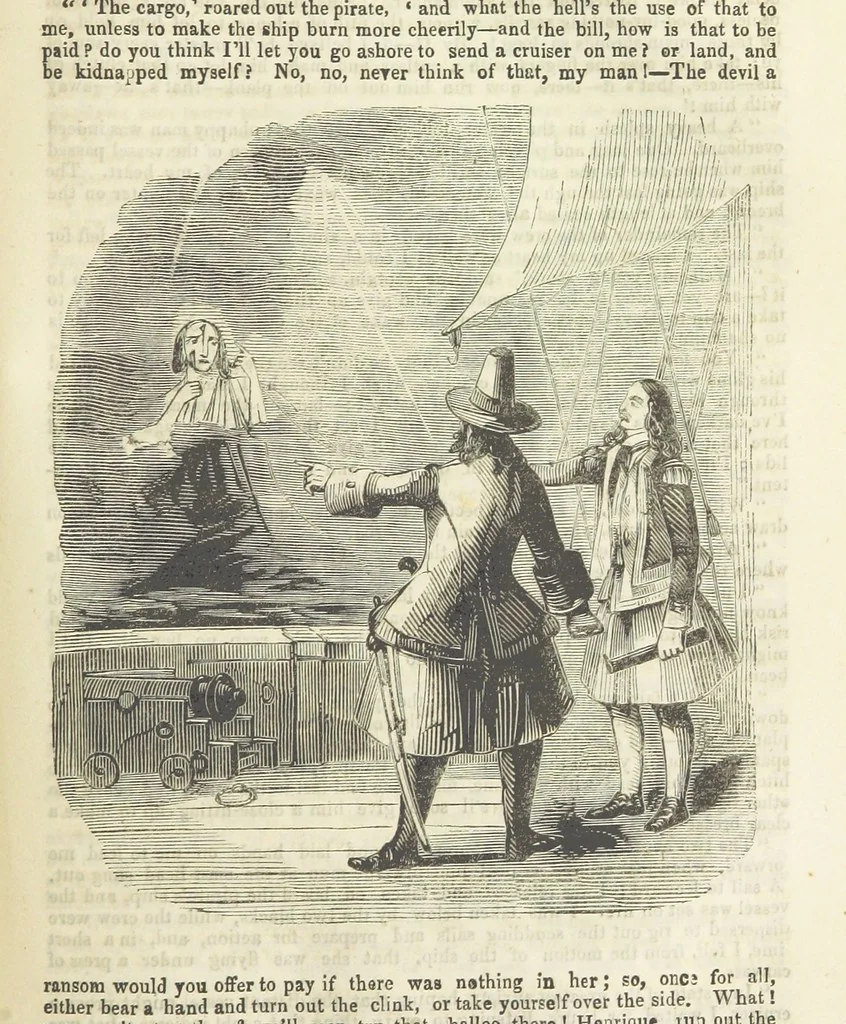 An illustration from The Black Pirate; or, the Phantom Ship. A romance, 1848, leaf 219