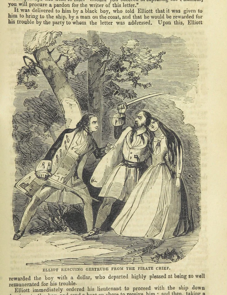 An illustration from The Black Pirate; or, the Phantom Ship. A romance, 1848, leaf 251