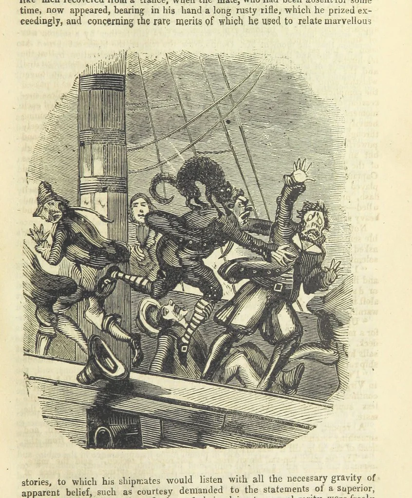 An illustration from The Black Pirate; or, the Phantom Ship. A romance, 1848, leaf 59