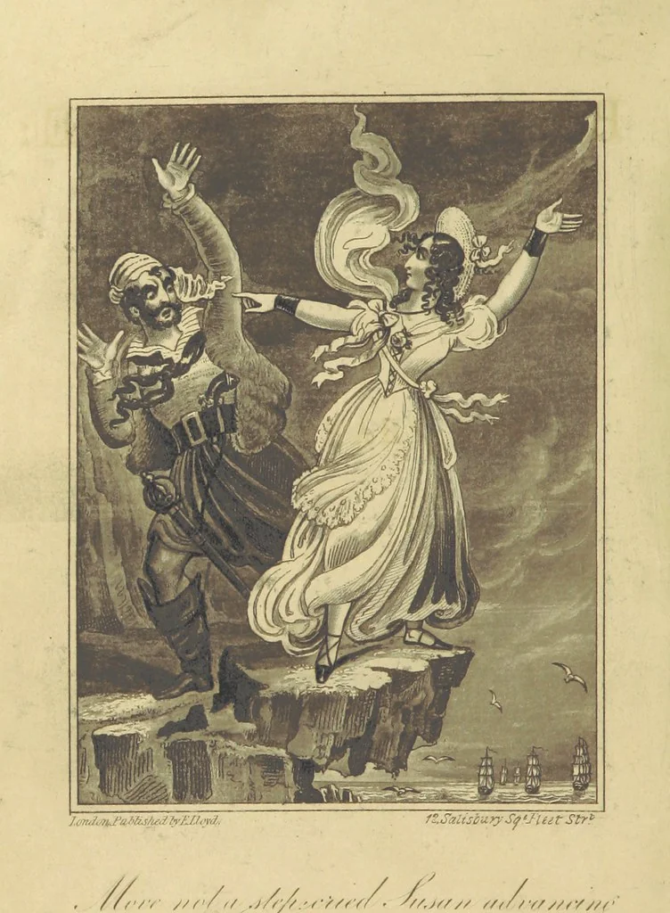 An illustration from The Black Pirate; or, the Phantom Ship. A romance, 1848, leaf 8