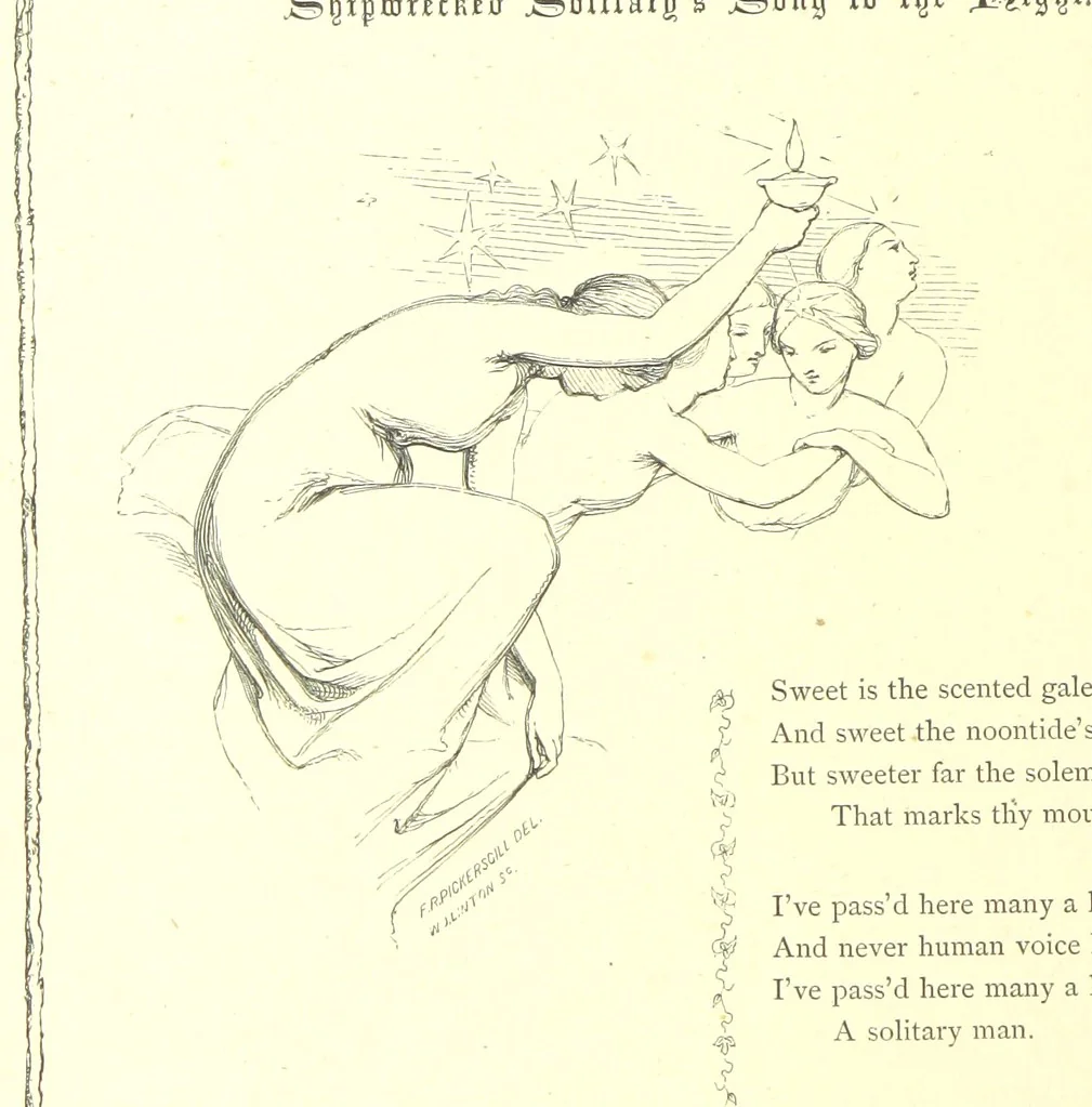 An illustration from Poems and Pictures ... A new edition, 1865, leaf 136