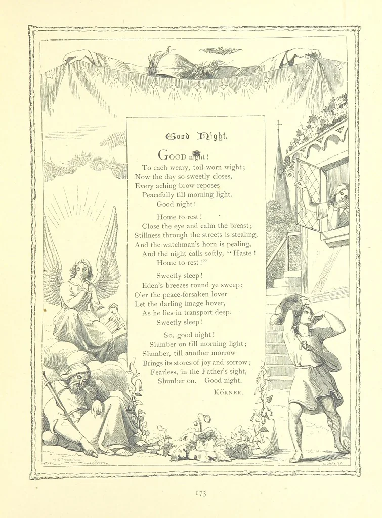An illustration from Poems and Pictures ... A new edition, 1865, leaf 189