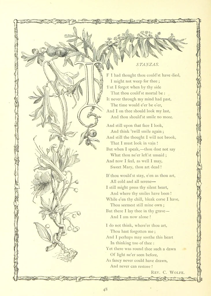 An illustration from Poems and Pictures ... A new edition, 1865, leaf 64