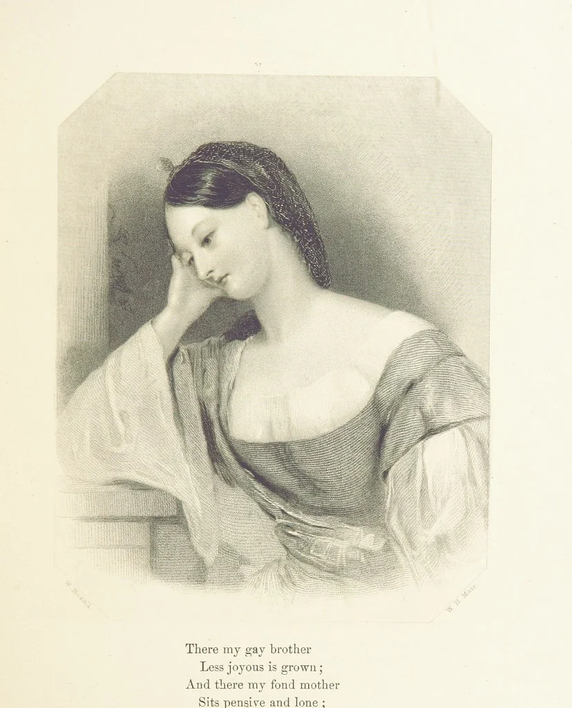 An illustration from The Poet and the Painter; or Gems of Art and Song, 1869, leaf 107
