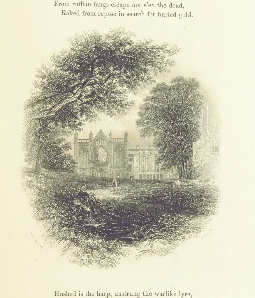 An illustration from The Poet and the Painter; or Gems of Art and Song, 1869, leaf 111