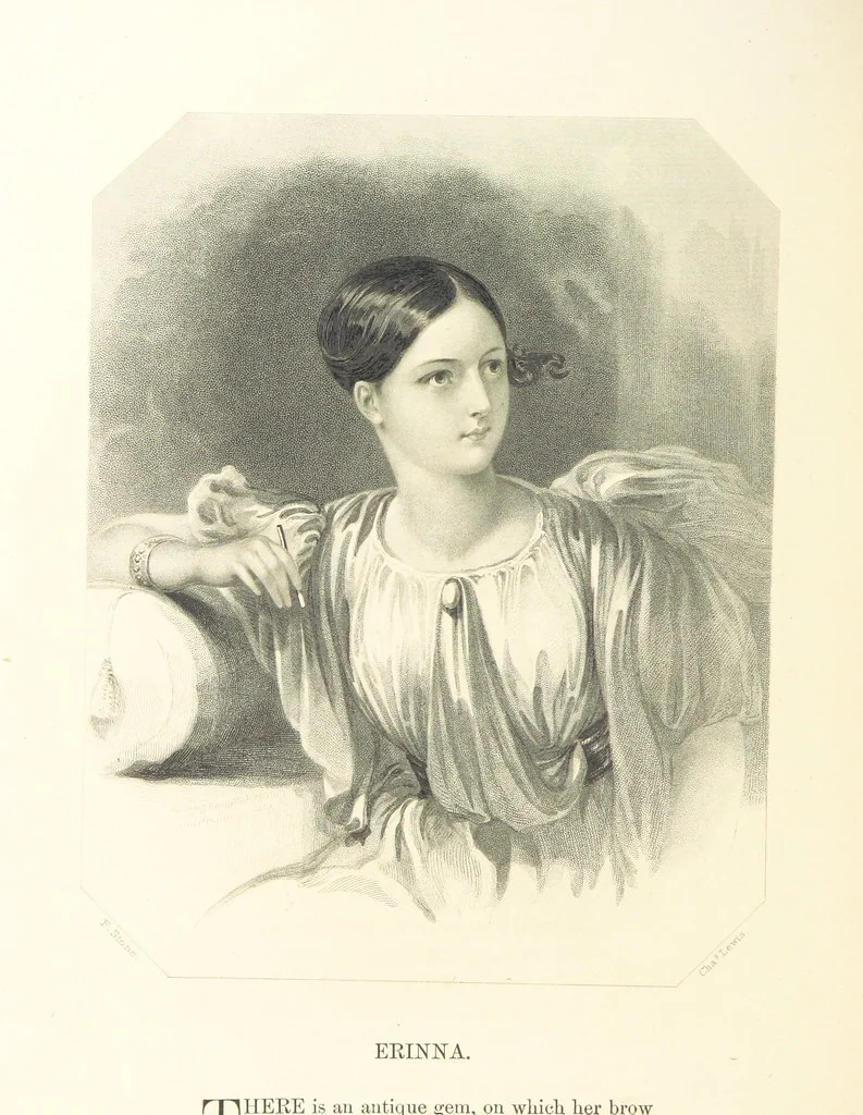 An illustration from The Poet and the Painter; or Gems of Art and Song, 1869, leaf 128