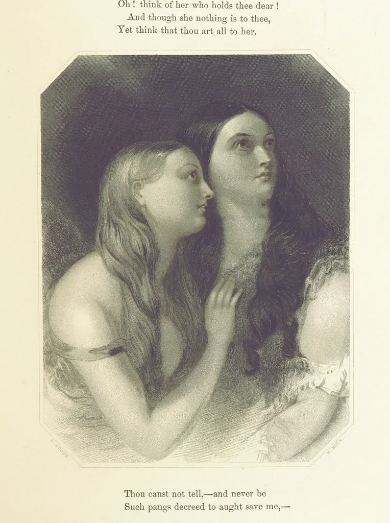 An illustration from The Poet and the Painter; or Gems of Art and Song, 1869, leaf 131