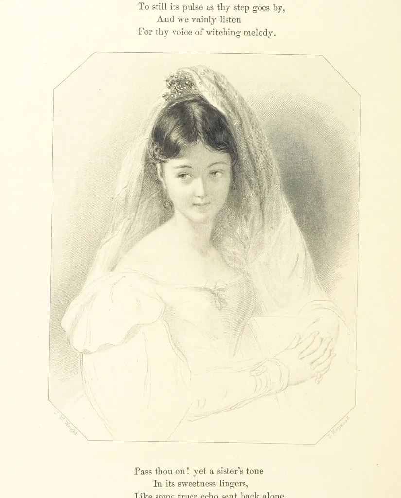 An illustration from The Poet and the Painter; or Gems of Art and Song, 1869, leaf 140