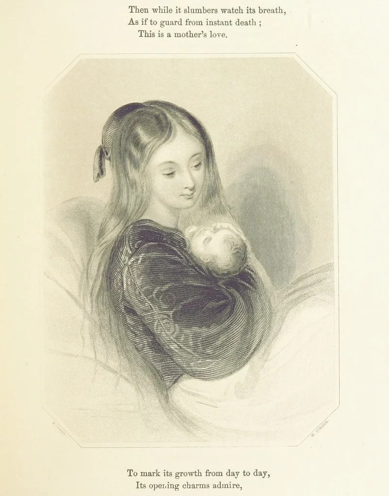 An illustration from The Poet and the Painter; or Gems of Art and Song, 1869, leaf 143