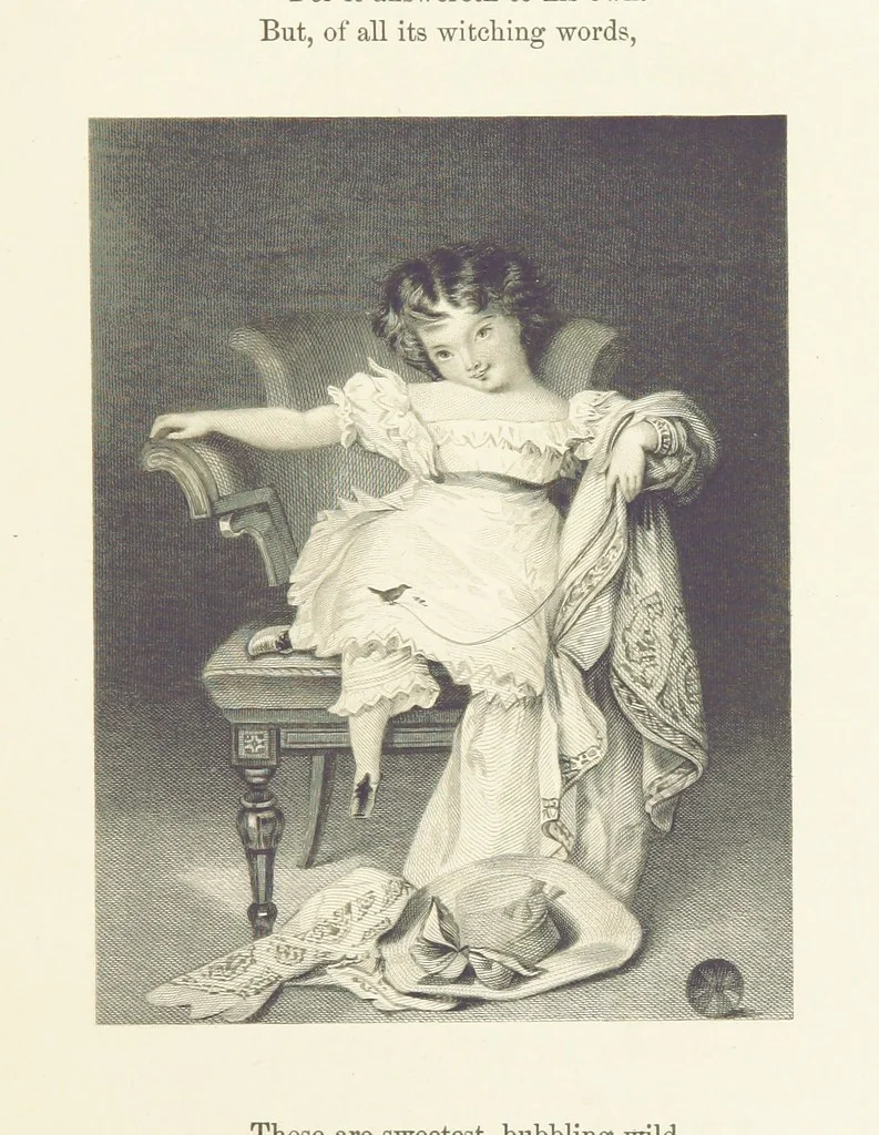 An illustration from The Poet and the Painter; or Gems of Art and Song, 1869, leaf 149