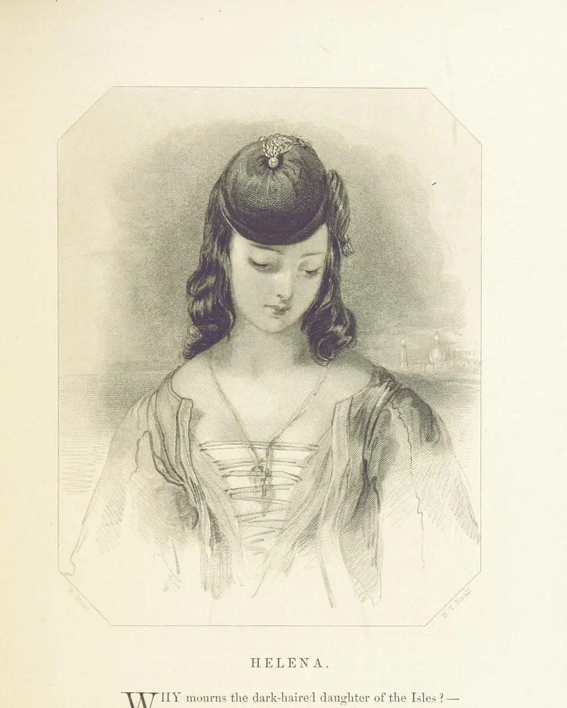 An illustration from The Poet and the Painter; or Gems of Art and Song, 1869, leaf 153