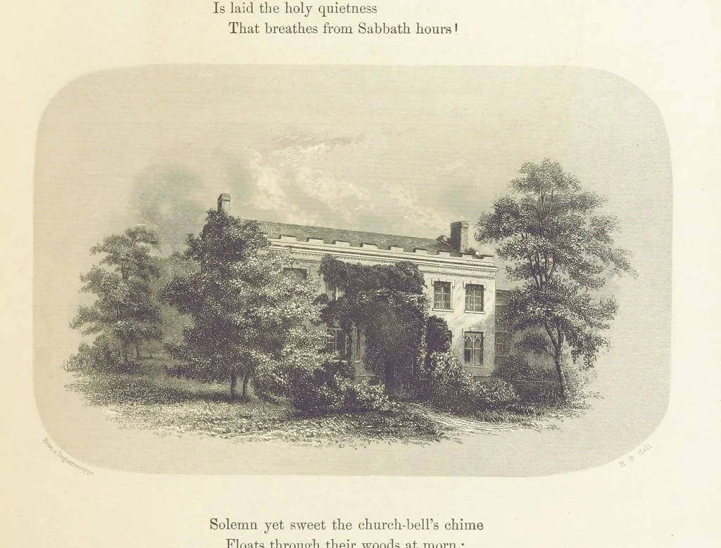 An illustration from The Poet and the Painter; or Gems of Art and Song, 1869, leaf 197