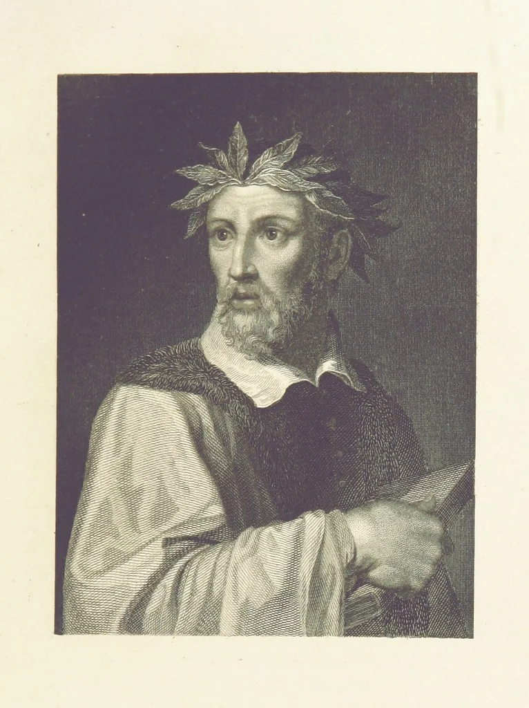 An illustration from The Poet and the Painter; or Gems of Art and Song, 1869, leaf 205