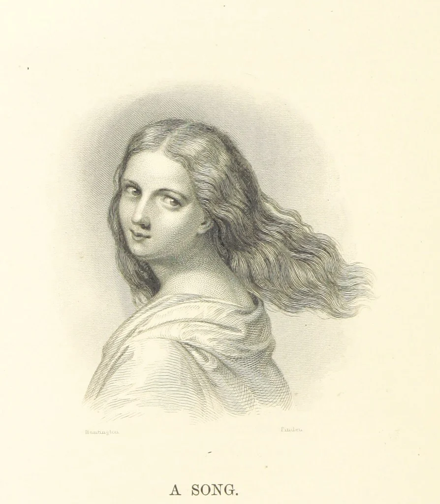 An illustration from The Poet and the Painter; or Gems of Art and Song, 1869, leaf 214