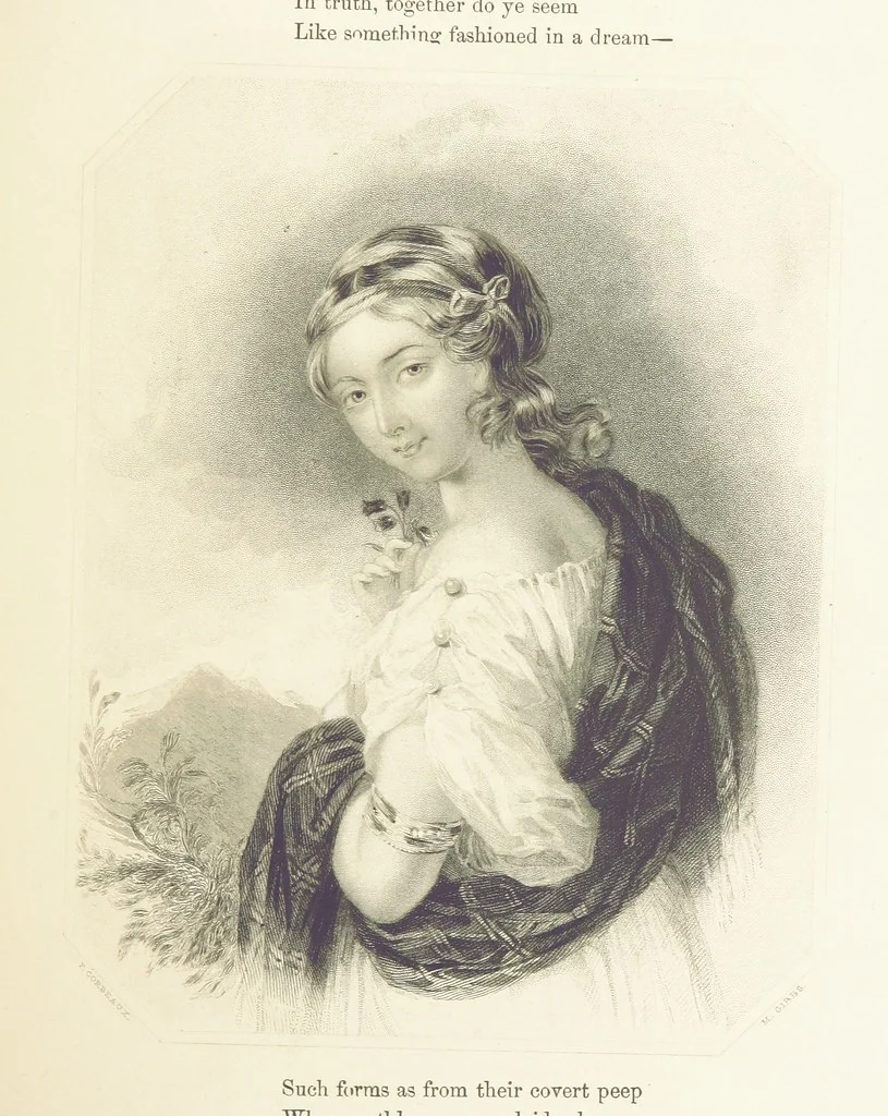 An illustration from The Poet and the Painter; or Gems of Art and Song, 1869, leaf 235