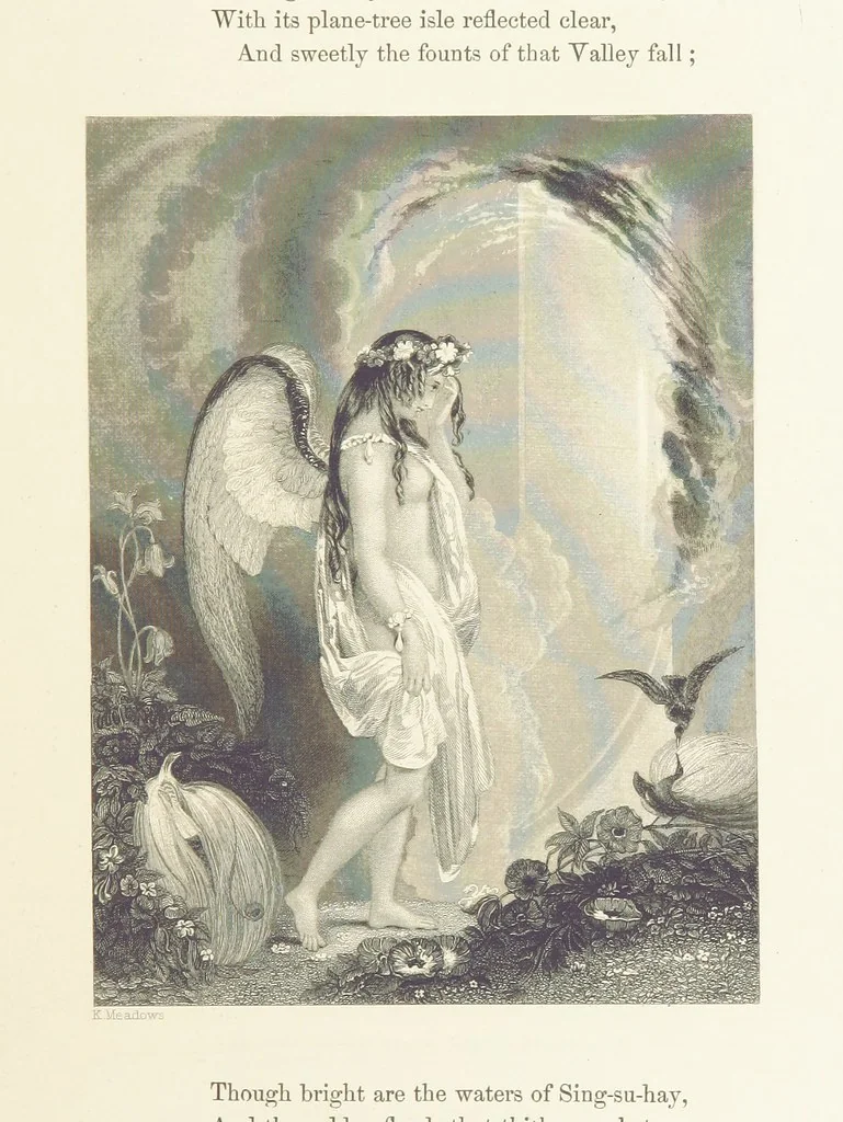 An illustration from The Poet and the Painter; or Gems of Art and Song, 1869, leaf 239