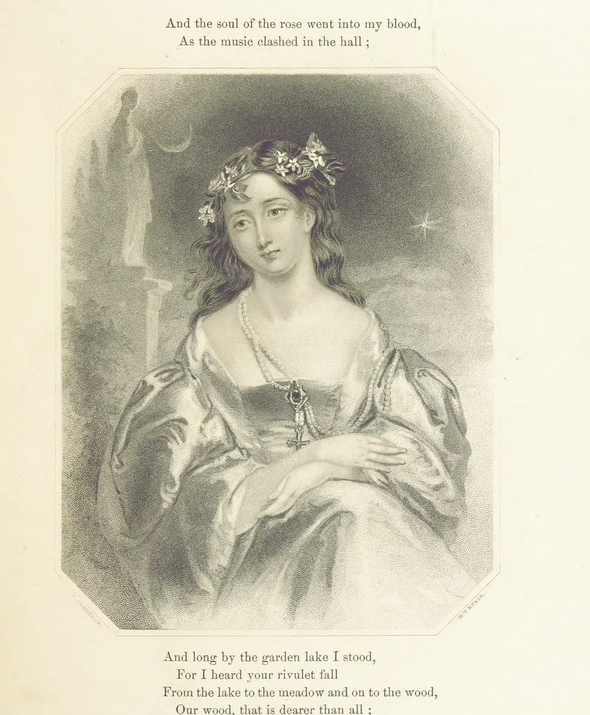 An illustration from The Poet and the Painter; or Gems of Art and Song, 1869, leaf 257