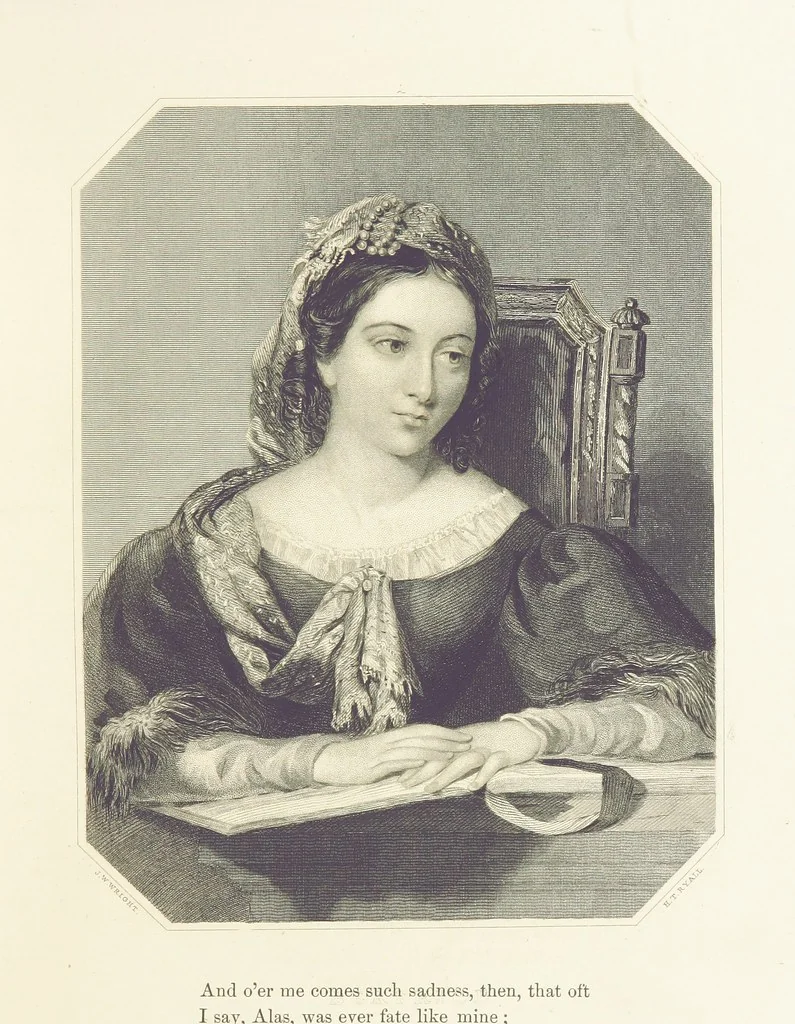 An illustration from The Poet and the Painter; or Gems of Art and Song, 1869, leaf 29