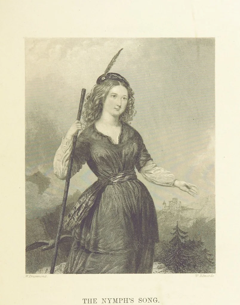An illustration from The Poet and the Painter; or Gems of Art and Song, 1869, leaf 291