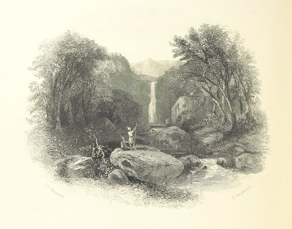 An illustration from The Poet and the Painter; or Gems of Art and Song, 1869, leaf 296