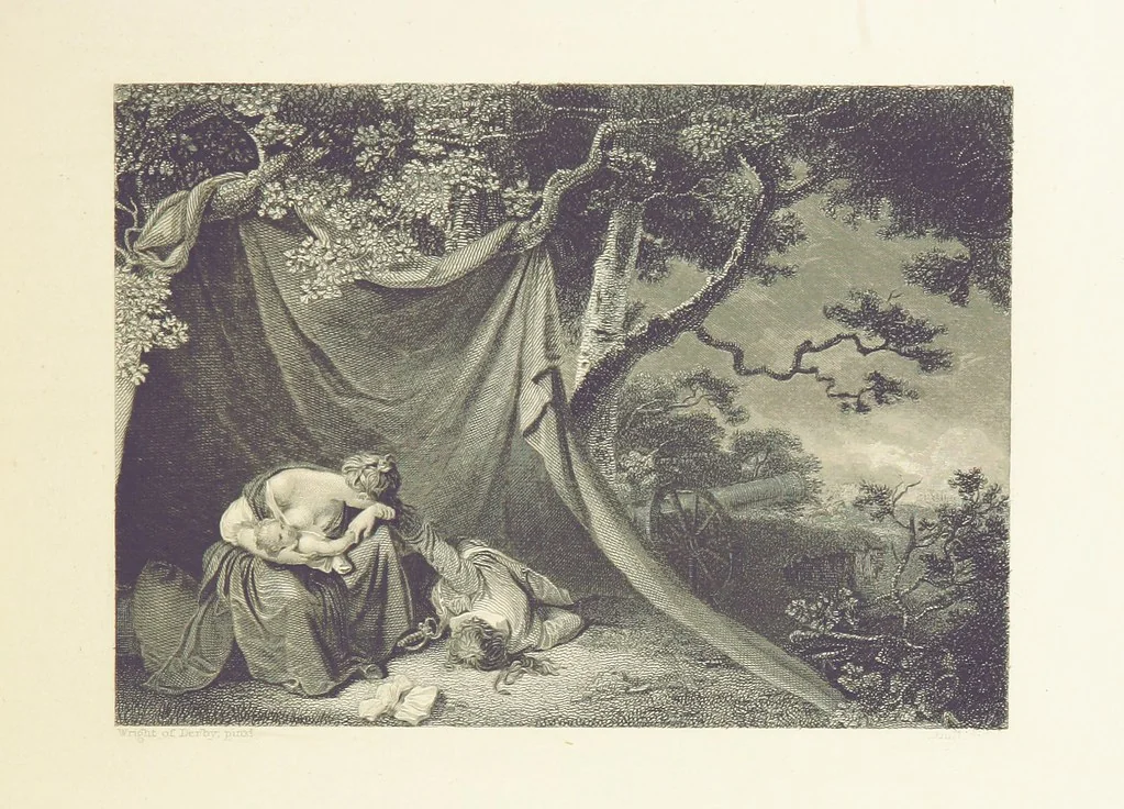 An illustration from The Poet and the Painter; or Gems of Art and Song, 1869, leaf 305