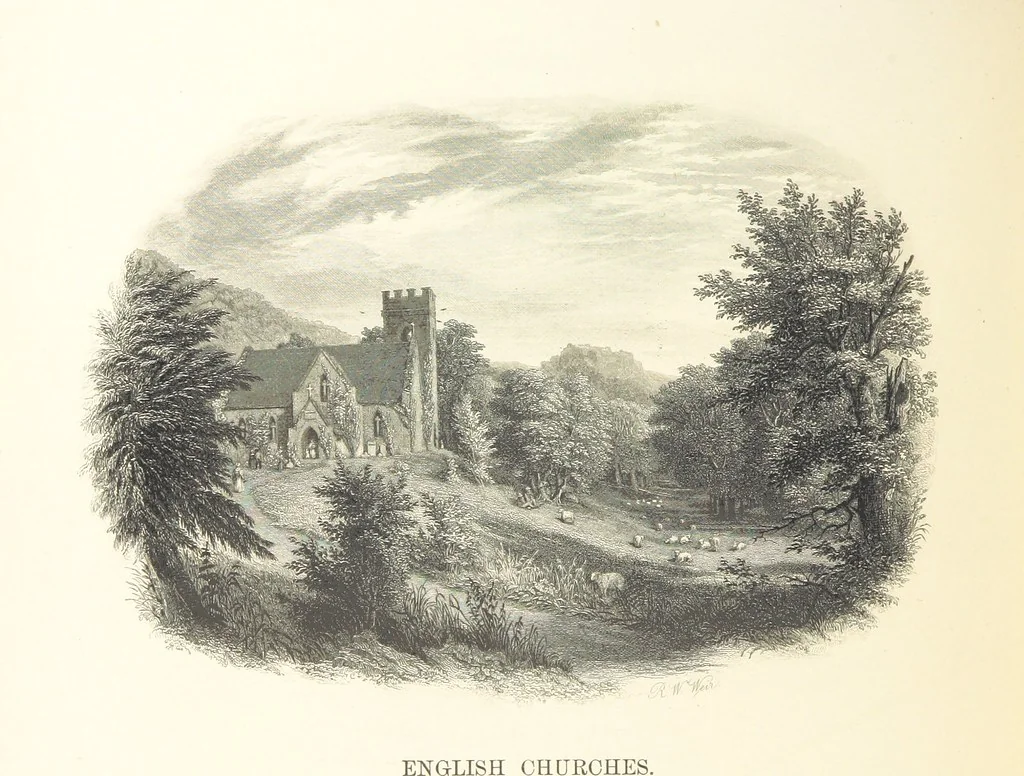 An illustration from The Poet and the Painter; or Gems of Art and Song, 1869, leaf 326