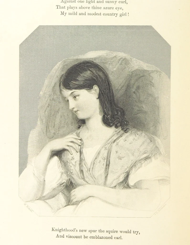 An illustration from The Poet and the Painter; or Gems of Art and Song, 1869, leaf 332