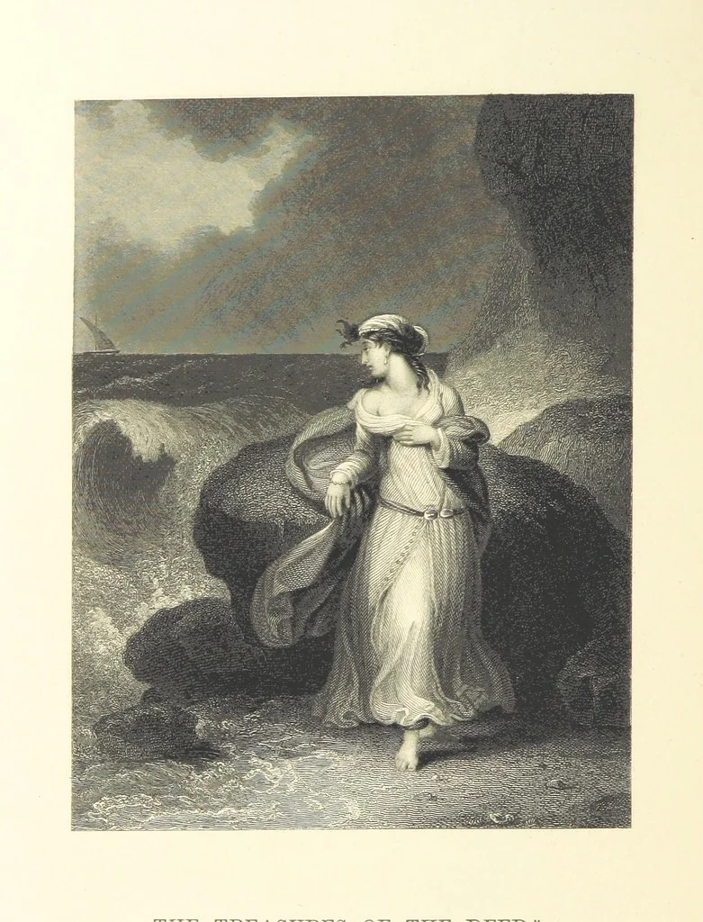 An illustration from The Poet and the Painter; or Gems of Art and Song, 1869, leaf 338