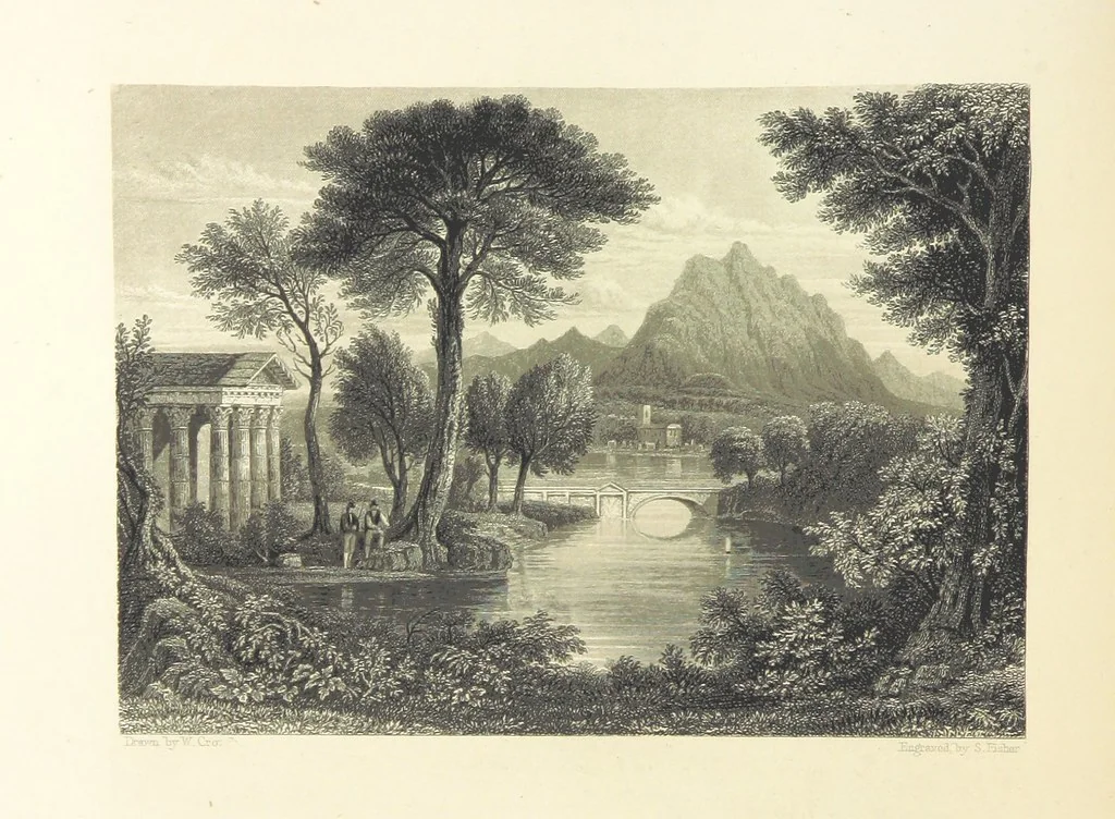 An illustration from The Poet and the Painter; or Gems of Art and Song, 1869, leaf 34