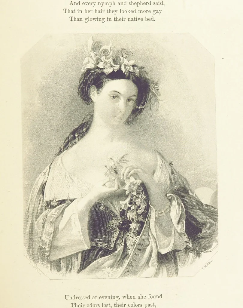 An illustration from The Poet and the Painter; or Gems of Art and Song, 1869, leaf 343