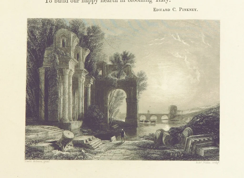 An illustration from The Poet and the Painter; or Gems of Art and Song, 1869, leaf 35