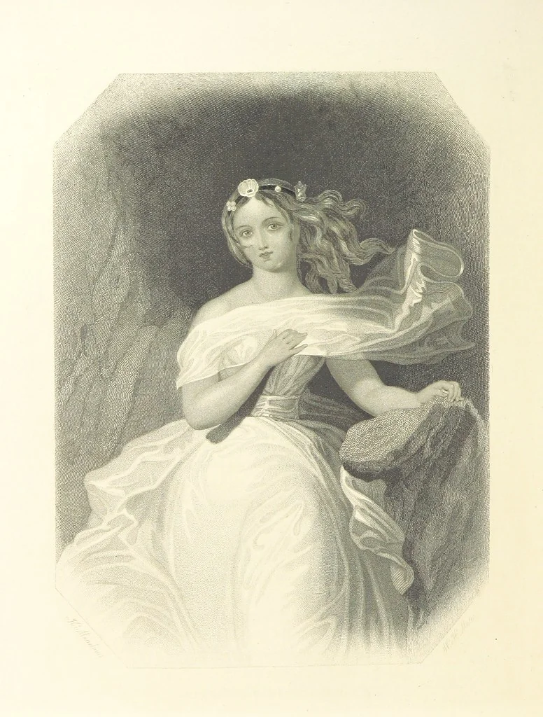 An illustration from The Poet and the Painter; or Gems of Art and Song, 1869, leaf 354