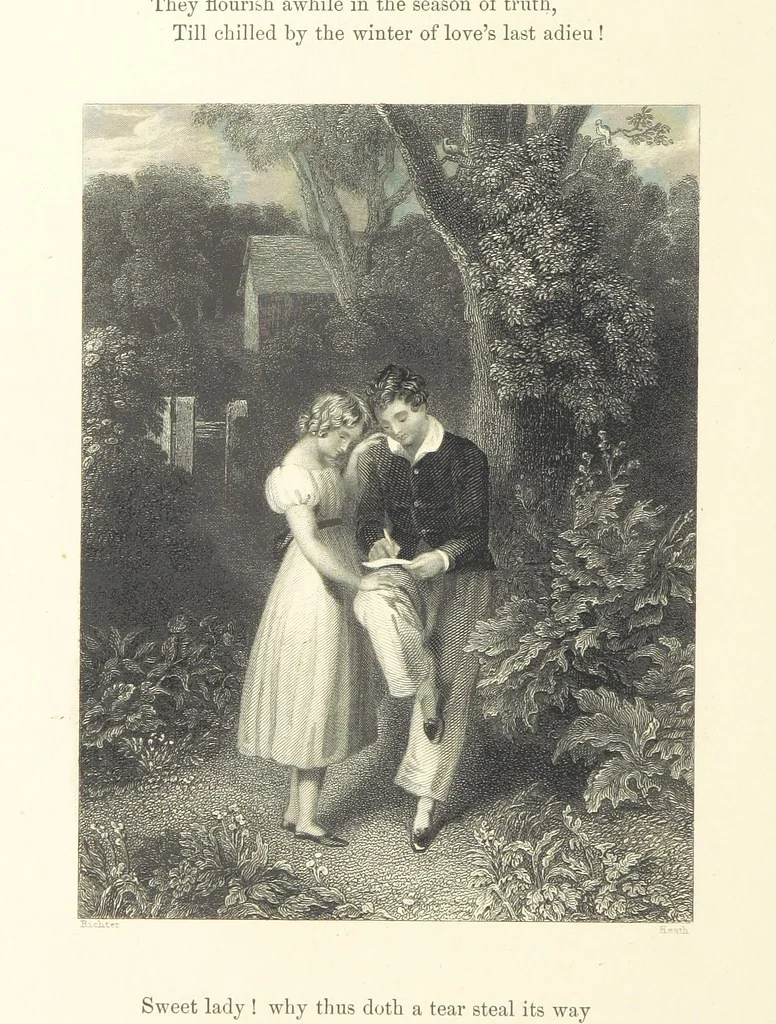 An illustration from The Poet and the Painter; or Gems of Art and Song, 1869, leaf 360