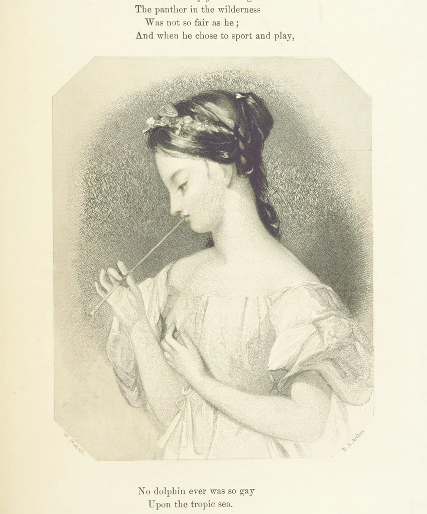 An illustration from The Poet and the Painter; or Gems of Art and Song, 1869, leaf 377