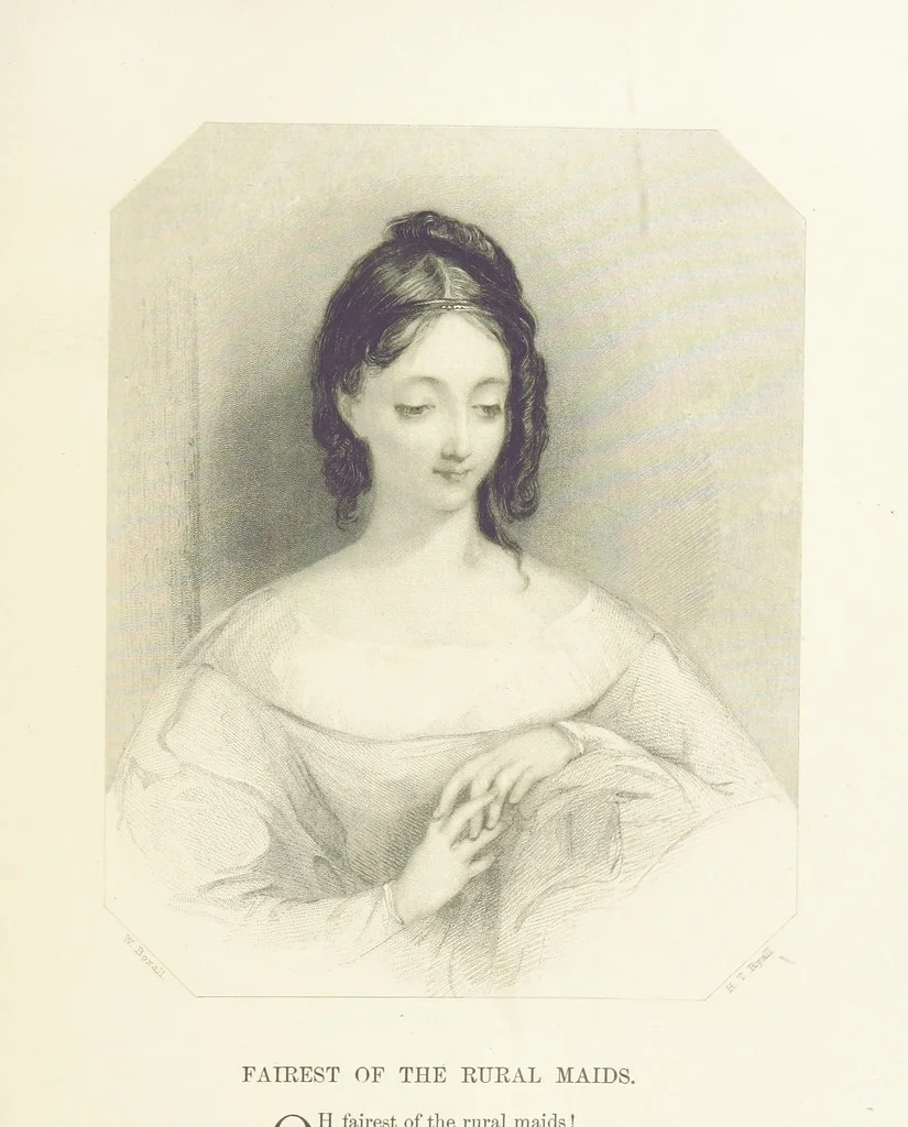 An illustration from The Poet and the Painter; or Gems of Art and Song, 1869, leaf 399