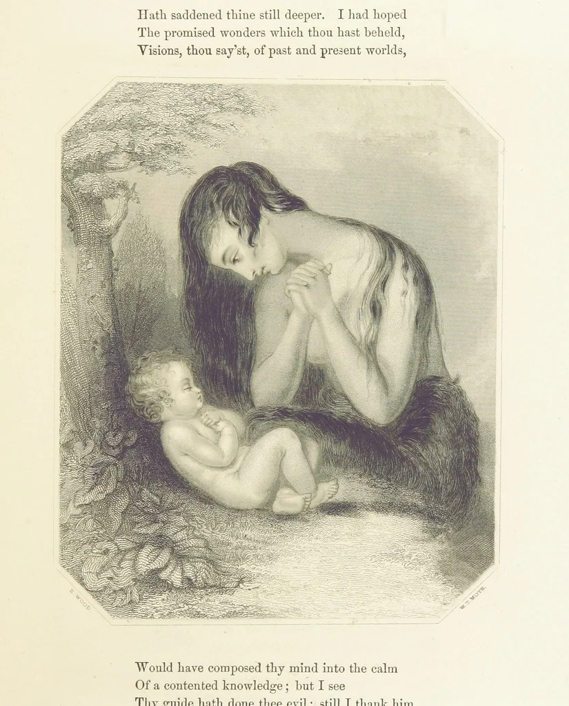 An illustration from The Poet and the Painter; or Gems of Art and Song, 1869, leaf 79