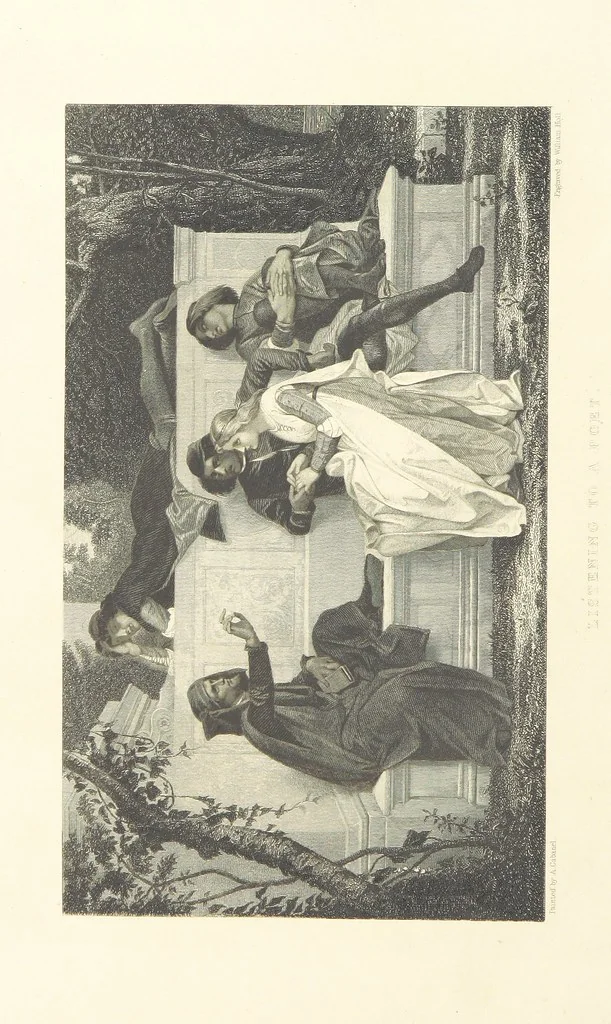 An illustration from The Poet and the Painter; or Gems of Art and Song, 1869, leaf 8