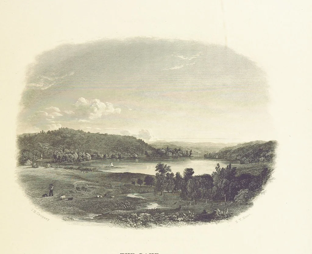 An illustration from The Poet and the Painter; or Gems of Art and Song, 1869, leaf 83