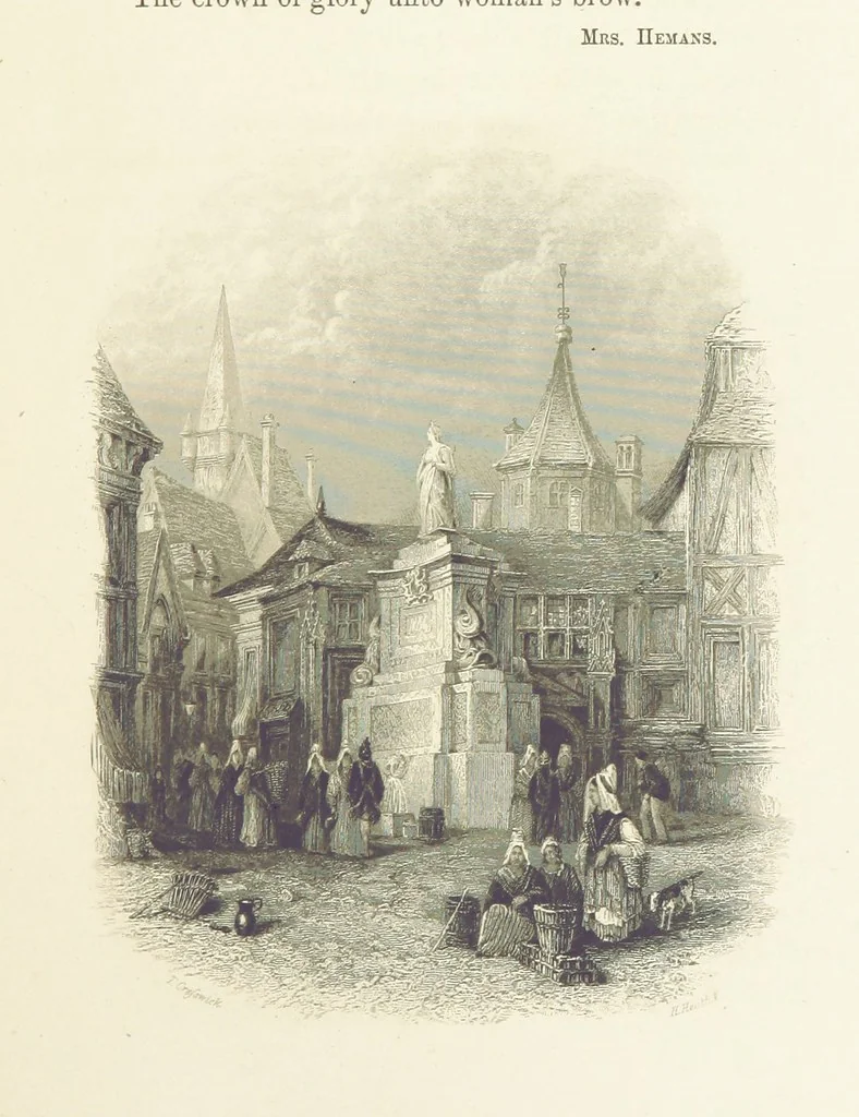 An illustration from The Poet and the Painter; or Gems of Art and Song, 1869, leaf 89